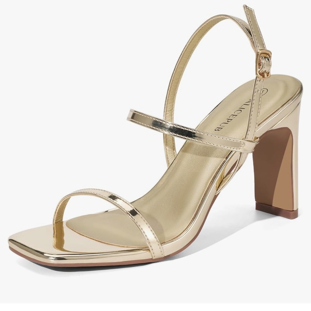 Gold heels size 8